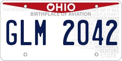 OH license plate GLM2042