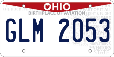 OH license plate GLM2053