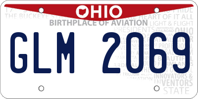 OH license plate GLM2069