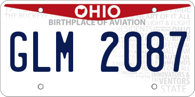 OH license plate GLM2087