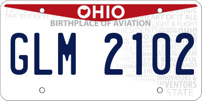 OH license plate GLM2102
