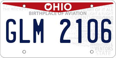 OH license plate GLM2106