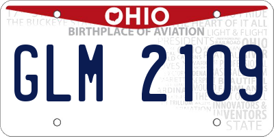 OH license plate GLM2109