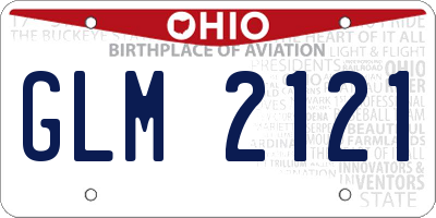 OH license plate GLM2121