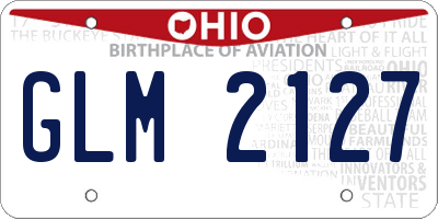 OH license plate GLM2127