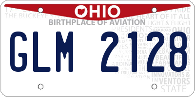 OH license plate GLM2128