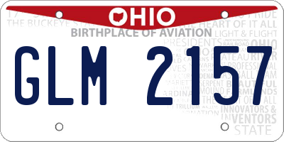 OH license plate GLM2157