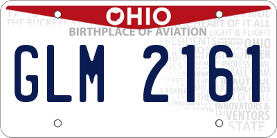 OH license plate GLM2161