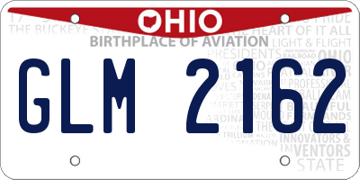 OH license plate GLM2162
