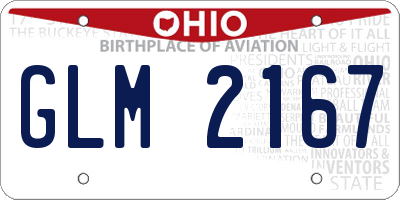 OH license plate GLM2167