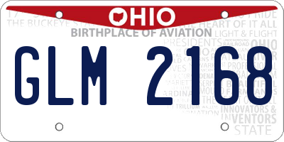 OH license plate GLM2168