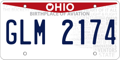 OH license plate GLM2174
