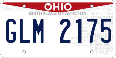 OH license plate GLM2175