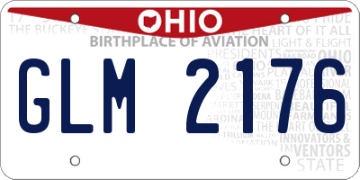 OH license plate GLM2176