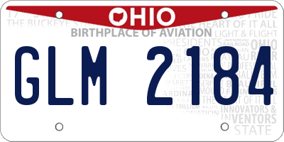 OH license plate GLM2184