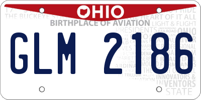 OH license plate GLM2186