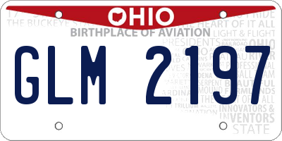 OH license plate GLM2197