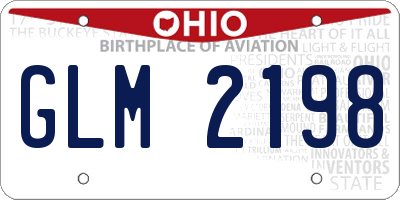 OH license plate GLM2198