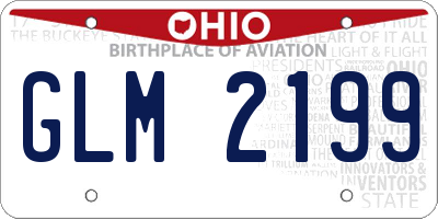 OH license plate GLM2199
