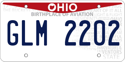 OH license plate GLM2202