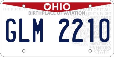 OH license plate GLM2210