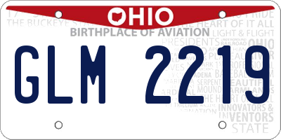 OH license plate GLM2219