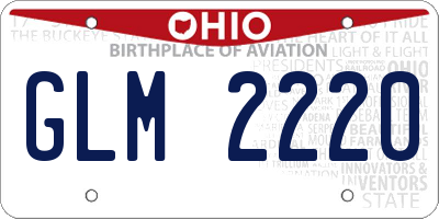 OH license plate GLM2220