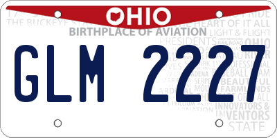 OH license plate GLM2227