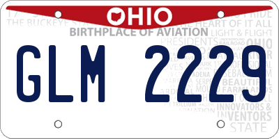 OH license plate GLM2229