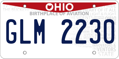 OH license plate GLM2230