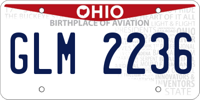 OH license plate GLM2236