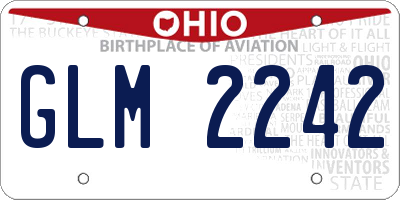 OH license plate GLM2242