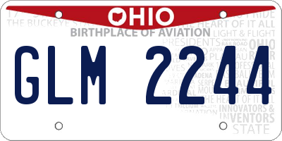 OH license plate GLM2244
