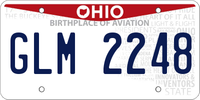 OH license plate GLM2248