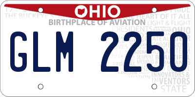 OH license plate GLM2250