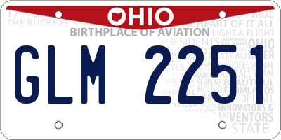 OH license plate GLM2251