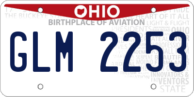 OH license plate GLM2253