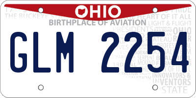 OH license plate GLM2254