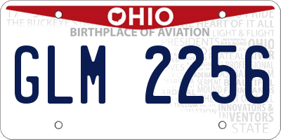 OH license plate GLM2256