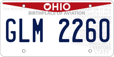 OH license plate GLM2260