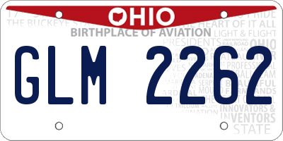 OH license plate GLM2262