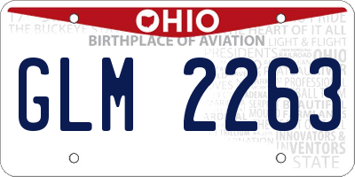 OH license plate GLM2263