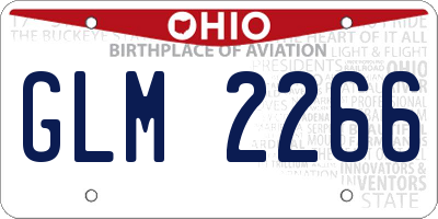 OH license plate GLM2266