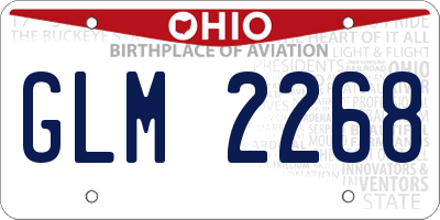 OH license plate GLM2268