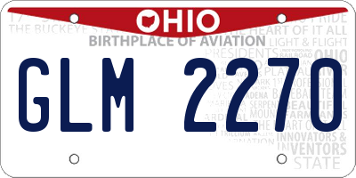 OH license plate GLM2270