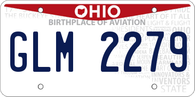 OH license plate GLM2279