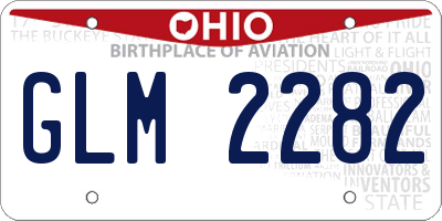 OH license plate GLM2282