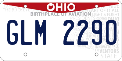 OH license plate GLM2290