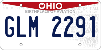 OH license plate GLM2291