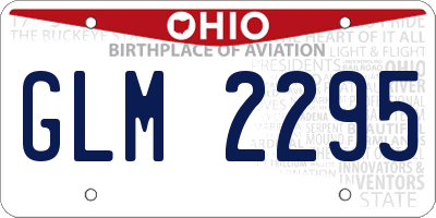 OH license plate GLM2295
